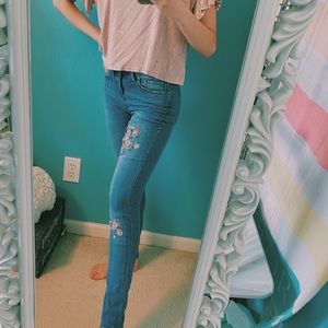 American Rag floral jeans